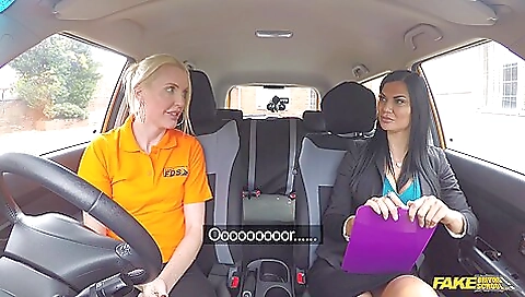Blonde Eats Pussy To Pass Her Driving Test