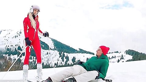 Big Sexy Boobs Mature Blonde And Young Guy Have Sensual Sex In The Mountains - Brandi Love