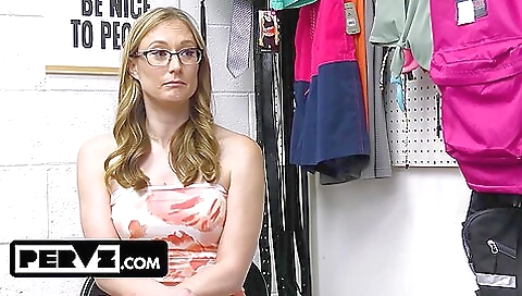 Busty Is Caught Red-handed Stealing Perfumes And Fucks The Security Officer To Get Away